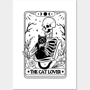 The cat lover tarot, Shirt, Skeleton Tarot Card Shirt, Tarot flower skull shirt, Flower Skull Shirt, Tarot Card Lover Shirt, Skeleton Posters and Art